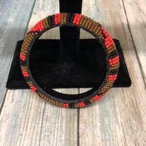 Multi Colored Seed Beaded Bracelet